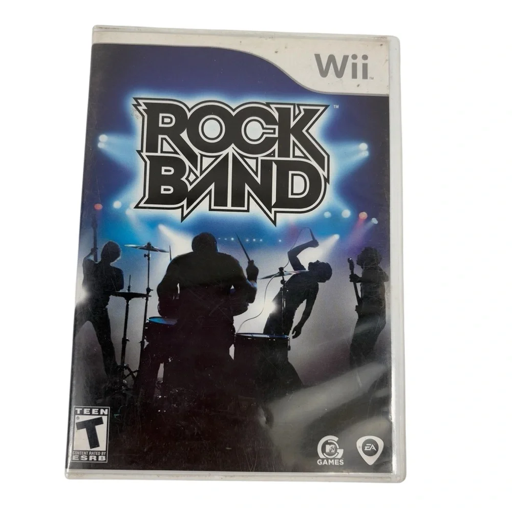 Wii Rock Band Video Game Rated Teen Gaming Gamer Singing
